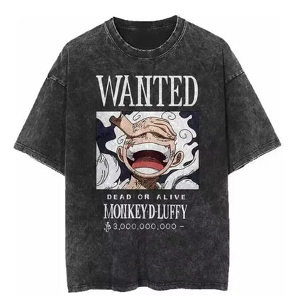 Remera Oversize Wanted Monkey D. Luffy - One Piece