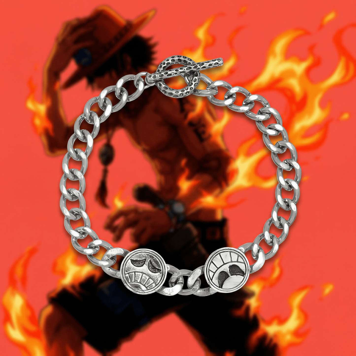 Pulsera Ace - Plateada - One Piece