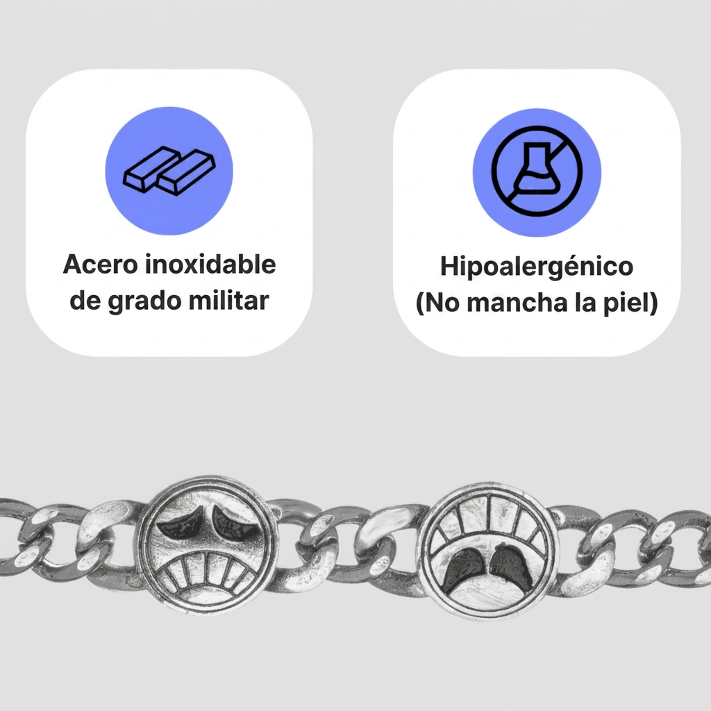 Pulsera Ace - Plateada - One Piece