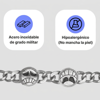 Pulsera Ace - Plateada - One Piece